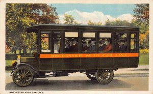 Postcard Rochester Auto Car Line Tourist Bus Minnesota~127446