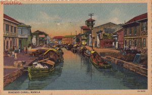 Postcard Binondo Canal Manila