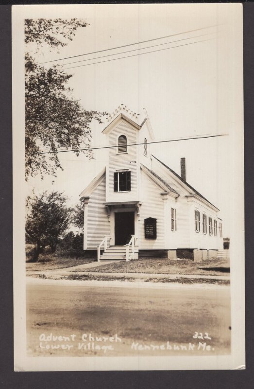 Maine KENNEBUNK Advent Church, Lower Village RPPC