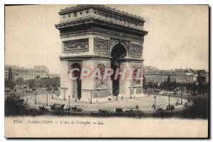 Postcard Old Paris VIII Arc de Triomphe