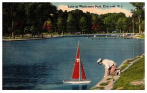New Jersey Elizabeth , Warinanco Park, Lake, Radio control sailboat