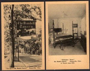 lot of 2 Ohio PAINESVILLE The Randell Tavern Mahogany Room A Tavern since 1810