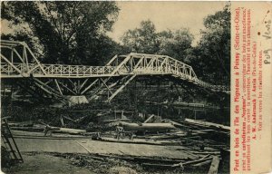 CPA Pont en bois de l'Ile des Migneaux a POISSY (246617)