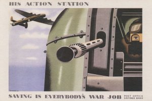 Post Office Savings Bank Is Everybody's War Job Postcard