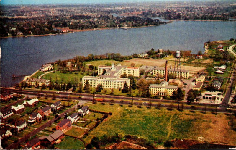 Virginia Norfolk Aerial View U S Public Health Service Hospital 1957