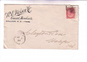 1900 Cover, Nelson General Merchants Wallace Nova Scotia, Canada Advertising