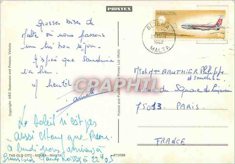 Modern Postcard The old City Mdina Malta