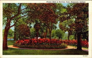 Postcard GARDEN SCENE Hammond Indiana IN AN9557