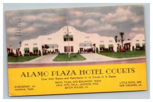 Vintage 1946 Advertising Postcard Alamo Plaza Hotel Waco Tyler Beaumont Texas