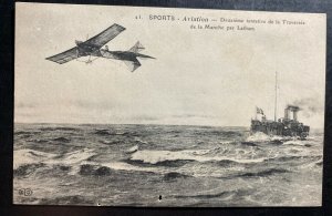 Mint France RPPC Real Picture Postcard Early Aviation Latham English Channel Cro