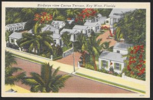 Cactus Terrace Motel & Cottages Key West Florida Unused c1940s