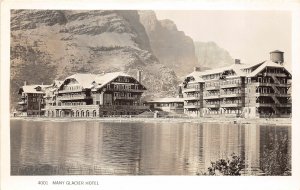 F76/ Glacier National Park Montana RPPC Postcard c40s Many Glacier Hotel 6