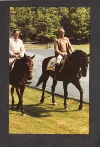 DC President Ronald Reagan Horses Jose Lopez Portillo Washington DC Postcard