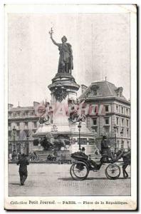 paris Old Postcard Place de la Republique