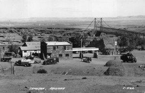 RPPC CAMERON ARIZONA RED CROSS TRUCK GAS STATION REAL PHOTO POSTCARD (1940s)