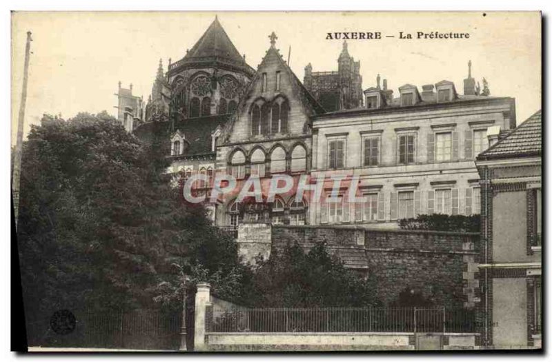 Old Postcard Auxerre La Prefecture