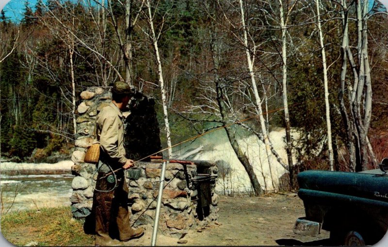 Canada Fishing Scene At Chippawa Falls On Highway #17 North Of Sault Ste Marie