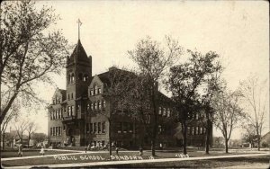 Sanborn IA Public School c1910 Real Photo Postcard