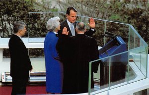 Oath of Office is Administrated To Vice President George Bush By The Honorabl...