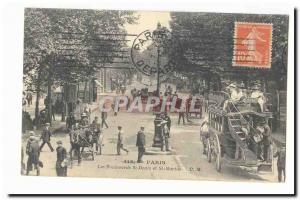 Paris (10th) Old Postcard The boulevards St Denis and St Martin TOP