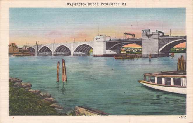 Washington Bridge - Providence RI, Rhode Island - Linen