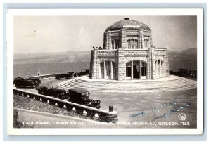 Vintage RPPC Real Photo Vista House, Crown Point, Columbia. Postcard P93E