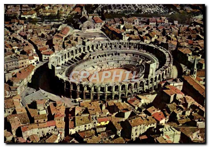 Postcard Modern Arles Aerienne View Des Arenes