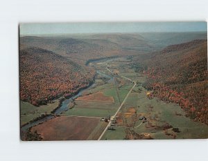Postcard Pine Creek Valley and U. S. Highway 6, Pennsylvania's Grand Country, PA