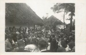 Hungary funeral procession photo postcard Szombathely