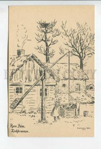 3186078 WWI POLAND CARICATURE German Bug army postcard 1915 yea