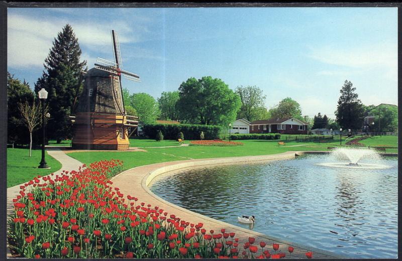 Tulips,Dutch Windmill,Sunken Gardens Park,Pella,IA