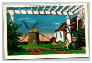 Vintage 1940's Postcard Cape Cod Grist Windmill Cape Cod Massachusetts