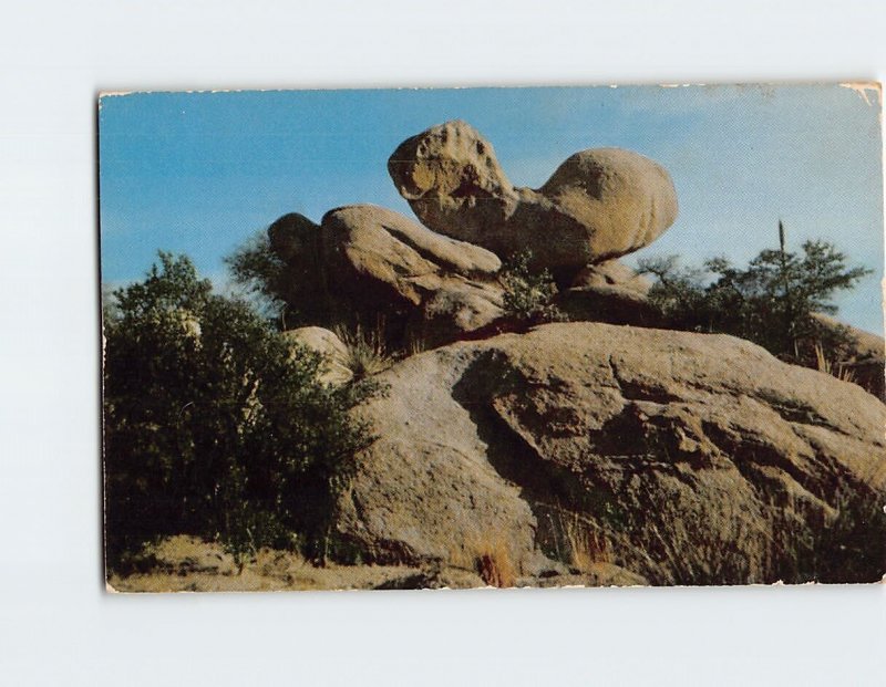 Postcard Cradle Rock, Texas Canyon, Arizona