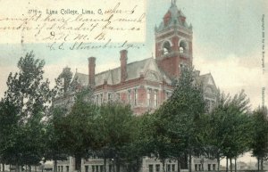 Circa 1910 Lima College Lima, OH Vintage Post Card P18