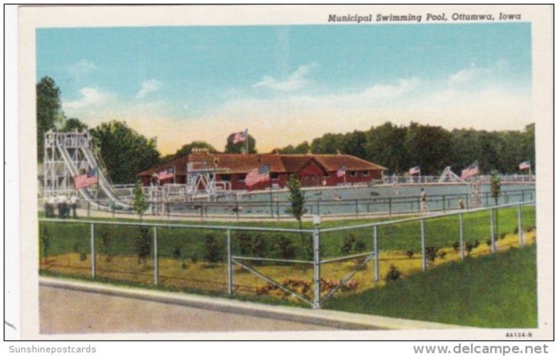 Iowa Ottumwa Municipal Swimming Pool Curteich