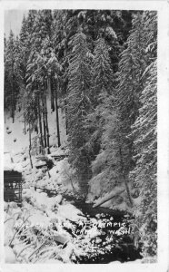 Washington Hot Springs  Boulder Creek Olympic #66 RPPC Photo Postcard 22-4791