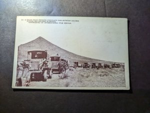 Mint USA Military Postcard A Truck Train Crossing Chocolate Pass in Mexico