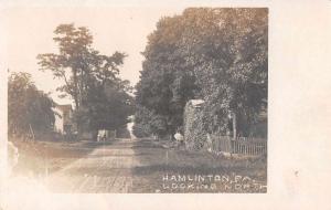 Hamilton Pennsylvania Street Scene Looking North Real Photo Postcard J65944