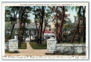 c1920 Old Fort Johnson Exterior Building Amsterdam New York NY Vintage Postcard