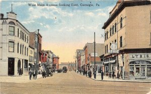 US6373 west main avenue looking east carnegie tram pa  usa