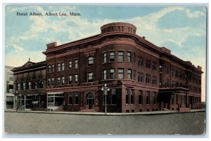 c1910 Hotel Albert Exterior View Building Albert Lea Minnesota Vintage Postcard