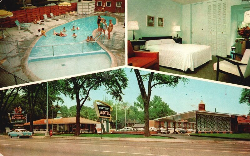 Vintage Postcard Monterey Motel Motor City Largest Finest Motel Detroit Michigan