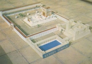 Model Miniature Of Herods Temple Jerusalem Rare Postcard