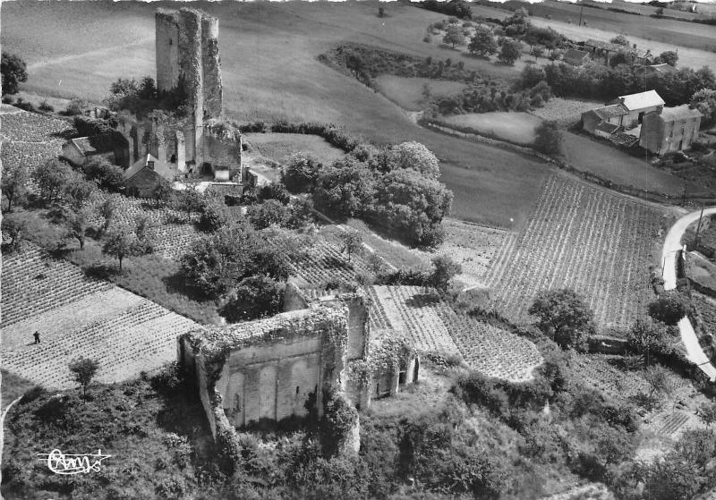 BR17413 Scorbe Clairvaux vue aerienne des Ruines de la Chapelle  france