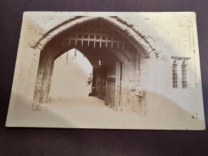 Early 1900's RPPC Postcard Real Picture Castle Gated Doorway