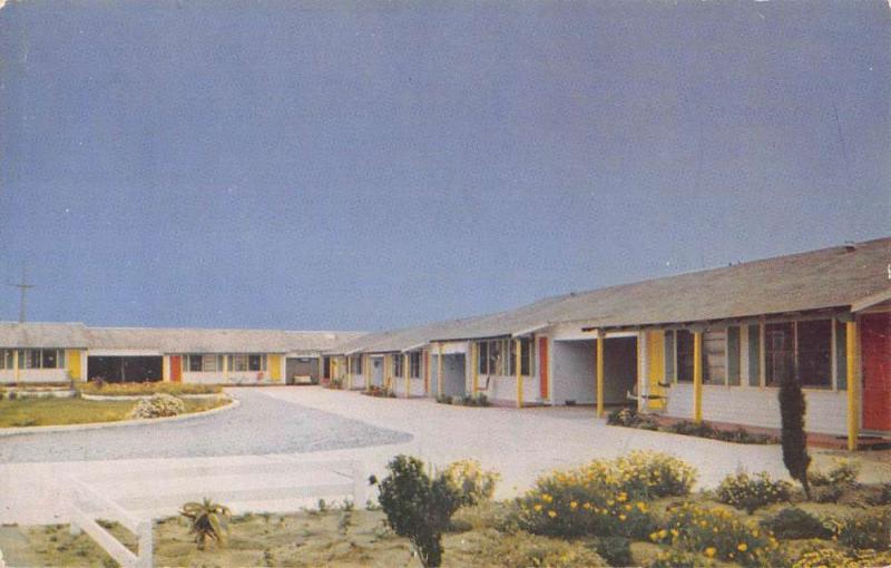 Seaside California Hacienda Motel Street View Antique Postcard K431547