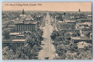 Lincoln Nebraska NE Postcard Street Looking South Exterior 1911 Vintage Antique