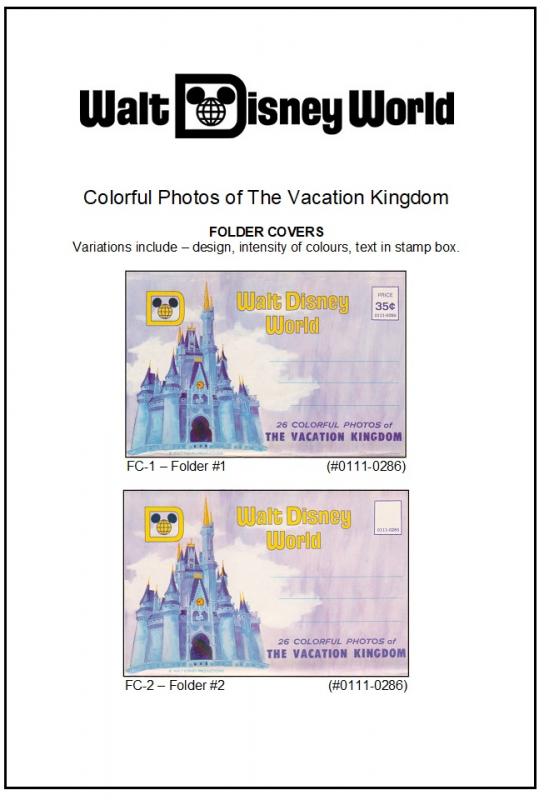 DISNEYLAND AND WALT DISNEY WORLD POSTCARD FOLDER GUIDEBOOK