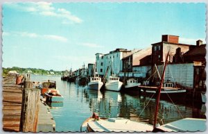 Portland Waterfront Maine Ships Boats & Active Seaports Boating Postcard