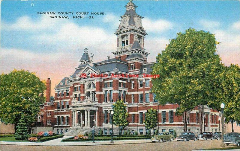 6 Postcards, Saginaw, Michigan, Various Scenes & Buildings